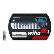 Wiha Set di bit FlipSelector T-Bit 25mm esagono 13 pz 1/4"