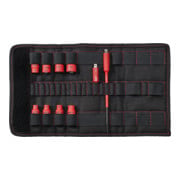 Wiha Set di bussole 1/4" TorqueVario-S electric misto 10pz. con adattatori in busta pieghevole-1