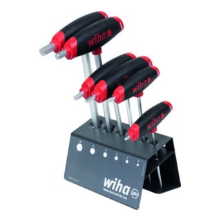 Wiha Set di cacciaviti a manico a T in supporto da officina, 6 pezzi 3-10mm