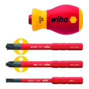 Wiha Set di cacciaviti con portabit SoftFinish® electric slimVario® Stubby 4pz.