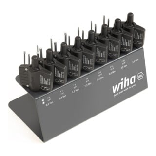 Wiha Set di cacciaviti dinamometrici con manico a chiave easyTorque Key TX, TXPlus® 23 pezzi, limitatore di coppia preimpostato su supporto da banco (47198)