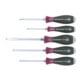 Wiha Set di cacciaviti MicroFinish® a intaglio, Phillips con lama esagonale continua e cappuccio in acciaio massiccio 5pz.-1
