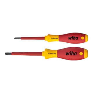 Wiha Set di cacciaviti SoftFinish® elettrici PlusMinus/Phillips in blister 2pz.
