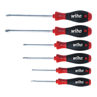 Wiha Set di cacciaviti SoftFinish® Phillips, Pozidriv 6pz.