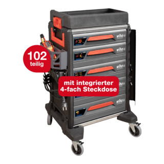 Wiha Set di carrelli da officina eMobility, 102 pz.