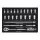 Wiha Set di chiavi a cricchetto 3/8" 23pz. incl. inserto in schiuma (44708)-1