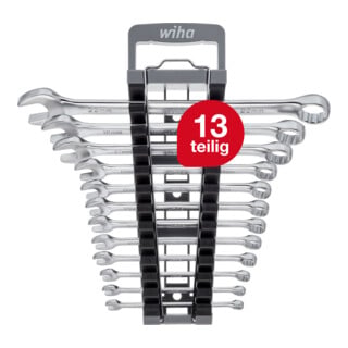Wiha Set di chiavi ad anello, 13pz., incl. supporto 6/7/8/9/10/11/12/13/14/17/19/22 (45321)