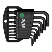 Wiha Set di chiavi maschio con supporto Classic TX 8pz. corti, ossidato nero