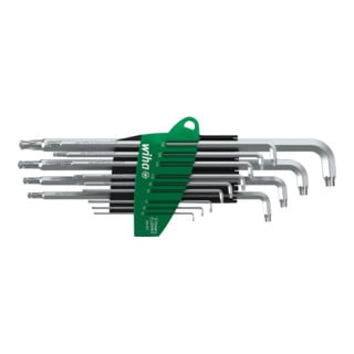 Wiha Set di chiavi maschio con supporto ProStar Testa a sfera Stubby TX Argento titanio 13pz.