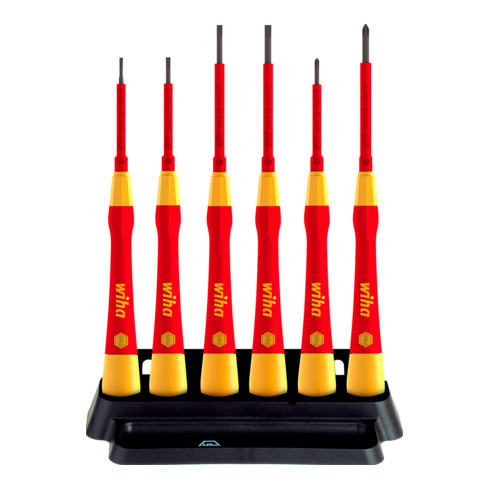 Wiha Set di giravite di precisione PicoFinish electric intaglio, Phillips 6pz. con supporto