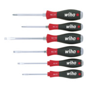 Wiha Set di giraviti SoftFinish® a intaglio, Phillips 6pz. con lama esagonale passante e cappuccio in acciaio massiccio