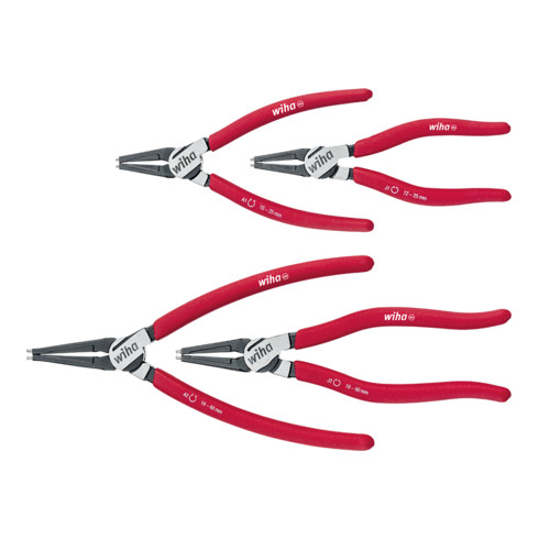 Wiha Set di pinze Classic con pinze per anelli di sicurezza MagicTips® 4pz.