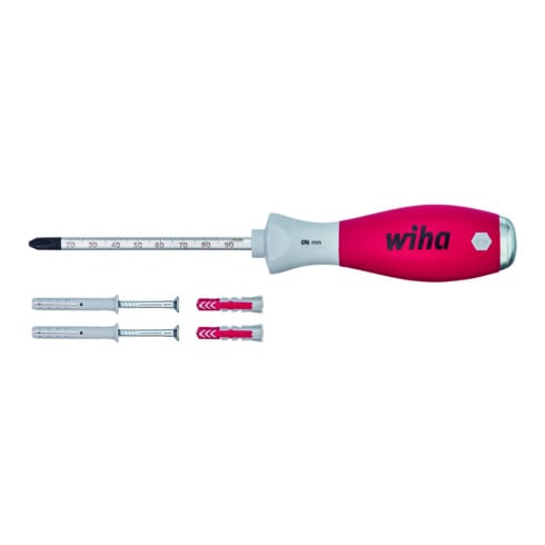 Wiha Set di punzoni per tasselli SoftFinish® con tasselli Phillips con lama rotonda da 6mm in blister 5pz.