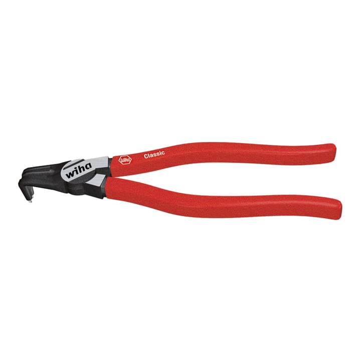 Wiha Sicherungsringzange Classic mit MagicTips® für Innenringe (Bohrungen) mit abgewinkelter Form J 21, 180 mm