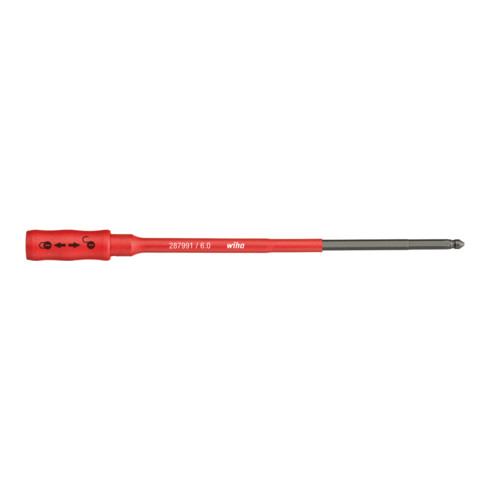 Wiha SlimBit holder electric, bloccabile meccanicamente per avvitatori VDE Torque con impugnatura da 6mm, 170mm