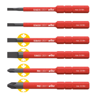 Wiha slimBit Pack Schlitz/ Phillips 6-tlg. (2831 B601)