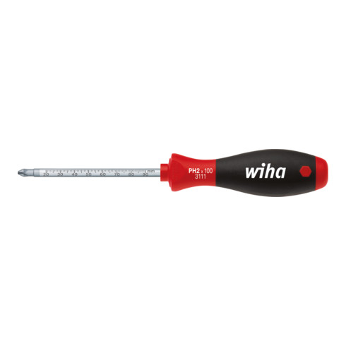 Wiha SoftFinish® Cacciavite a croce con lama rotonda e scala laser inmm PH2 x 100mm