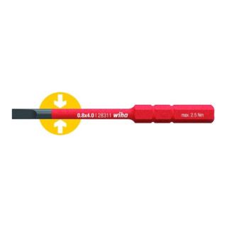 Wiha SoftFinish® Schlitz-Schraubendreher (2831-10) Electric SlimBit