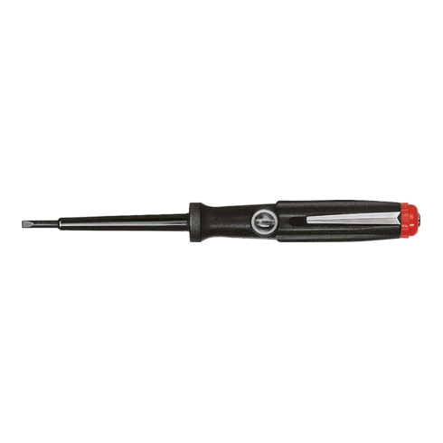 Wiha spanningstester 150-250 Volt sleuf zwart, met clip 3,0 mm x 60 mm