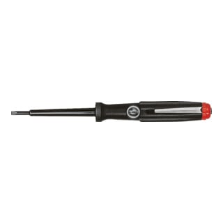 Wiha spanningstester 150-250 Volt sleuf zwart, met clip in blister 3,0 mm x 60 mm