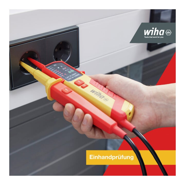Wiha Spannungs- und Durchgangsprüfer 12 - 1.000 V AC, CAT IV inkl. 2x AAA-Batterien