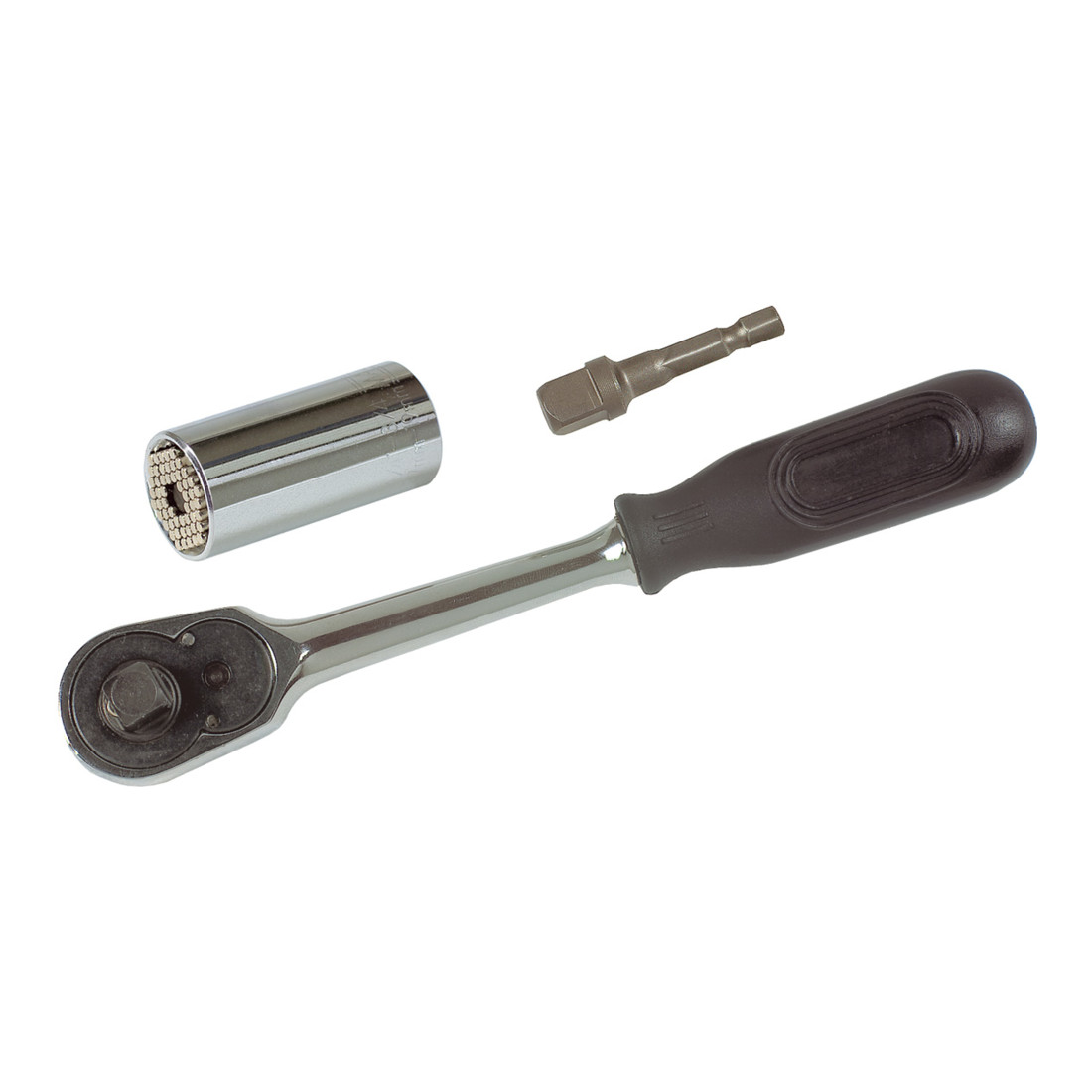 Wiha Steckschlüsseleinsatz Set Gripper mit Ratsche 3/8" und Adapter für Akkuschrauber in Blister 3-tlg.