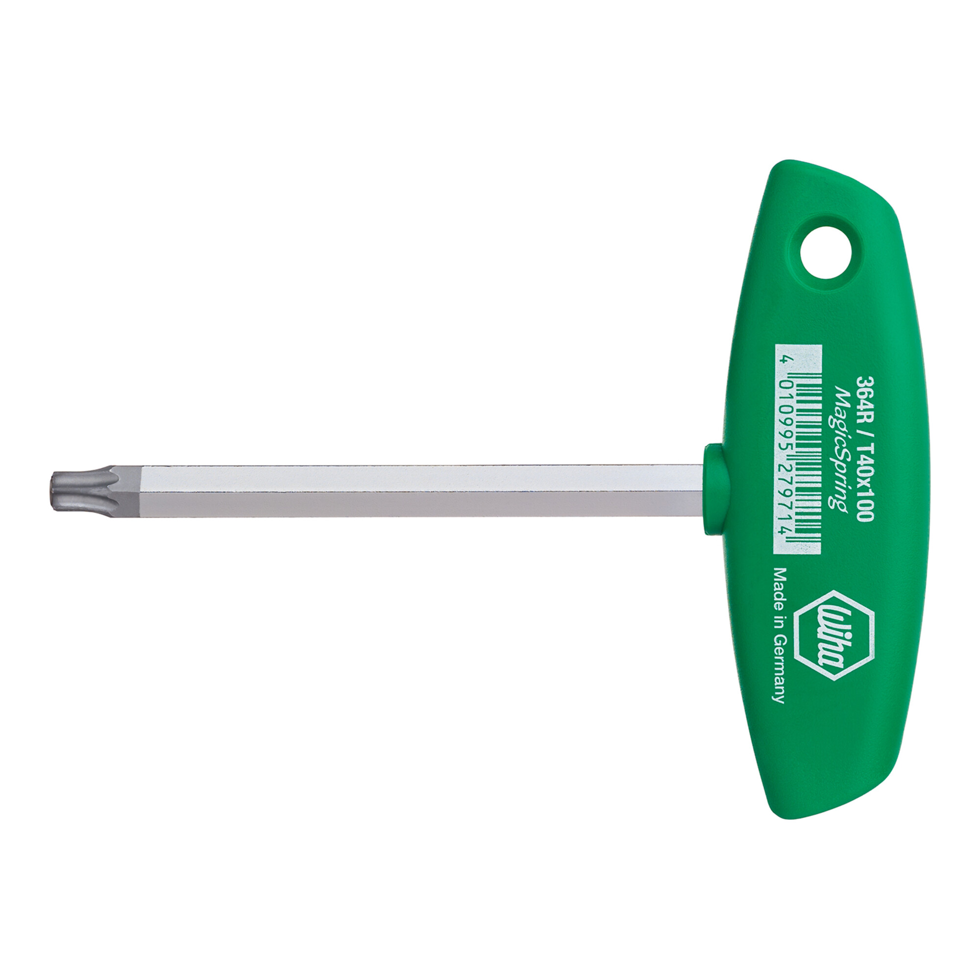 Wiha Stiftschlüssel mit Quergriff TX MagicSpring mattverchromt T10 x 100 mm