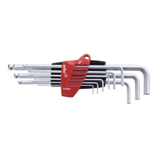 Wiha Stiftschlüssel Set mit ProStar Halter (07192) 9tlg. | Innensechskant Satz mit Kugelkopf | Innensechskantschlüssel 1,5/ 2/ 2,5/ 3/ 4/ 5/ 6/ 8/ 10