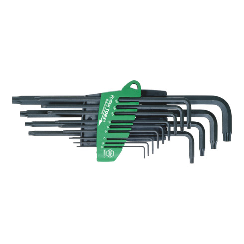 Wiha Stiftschlüssel Set mit ProStar Halter (24312) 13tlg. | TX Winkelschlüssel Satz | TXschlüssel T5+T6+T7+T8+T9+T10+T15+T20+T25+T27+T30+T40+T50