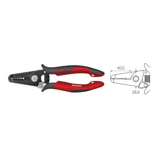 Wiha striptang Elektronische striptangen 0,8-2,6 mm 165 mm