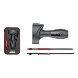 Wiha Torque QuickCheck-tester met adapterbladen en batterijen in doos
