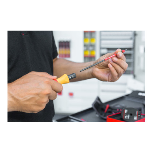 Wiha Torque QuickCheck-tester met adapterbladen en batterijen in doos