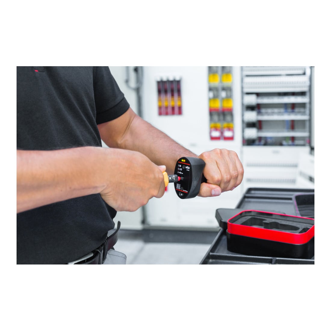 Wiha Torque QuickCheck-tester met adapterbladen en batterijen in doos