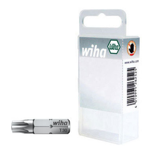 Wiha Torx®-Bit T30 lunghezza 25mm, in scatola di plastica