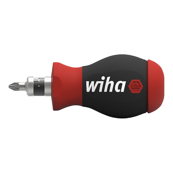 Wiha Tournevis Stubby avec magasin de bits, 7 doubles bits 1/4 pouce, mixte