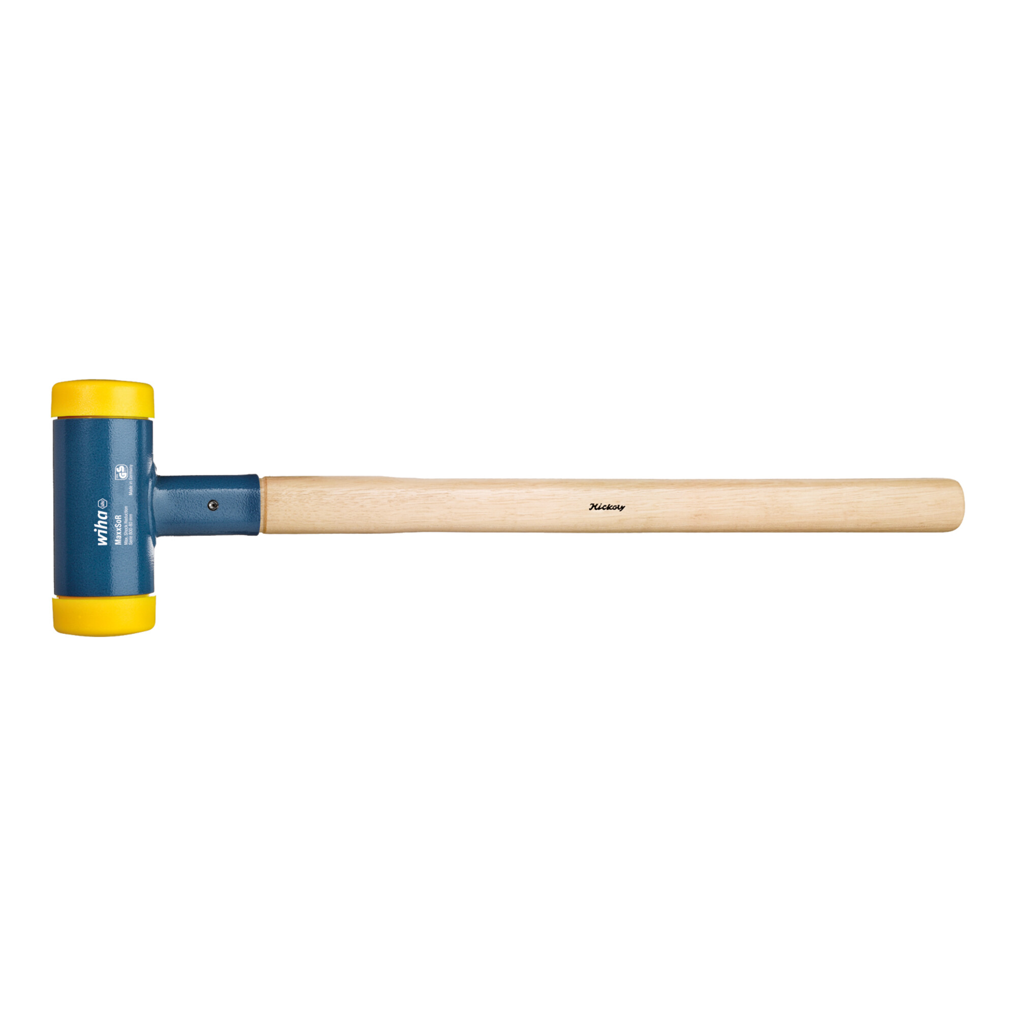 Wiha Vorschlaghammer rückschlagfrei, mittelhart mit Hickory-Holzstiel, Rund-Schlagkopf 100 mm