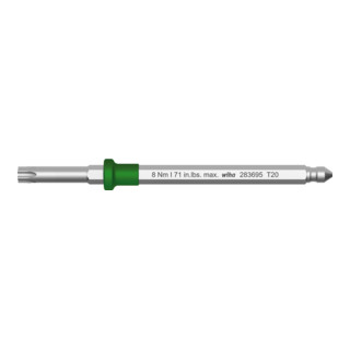 Wiha Wechselklinge TORX® für Drehmoment-Schraubendreher mit Schlüsselgriff T6 x 75 mm, 0,6 Nm