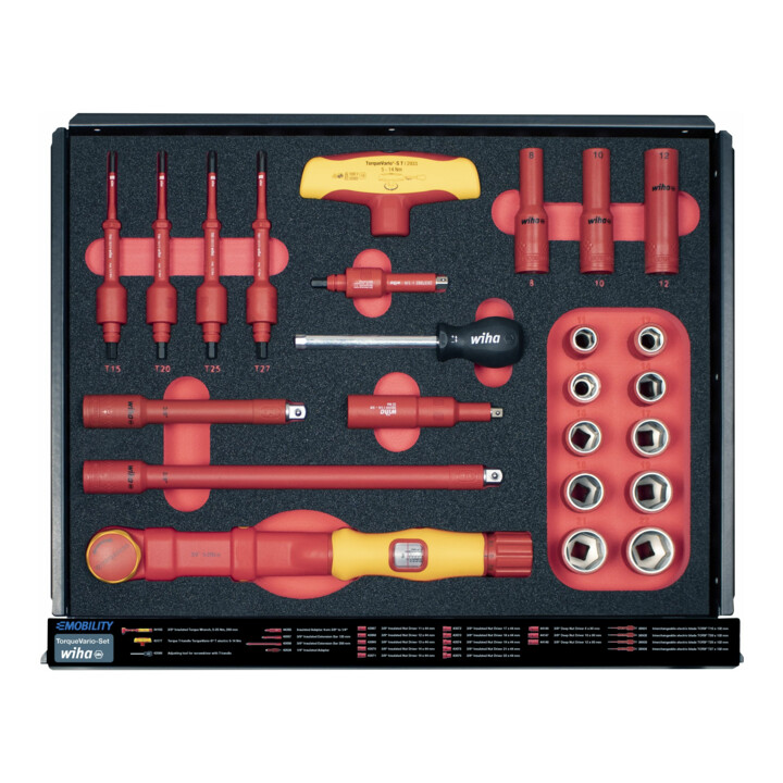Wiha werkplaatswagen set eMobility 113 dlg. (44423)