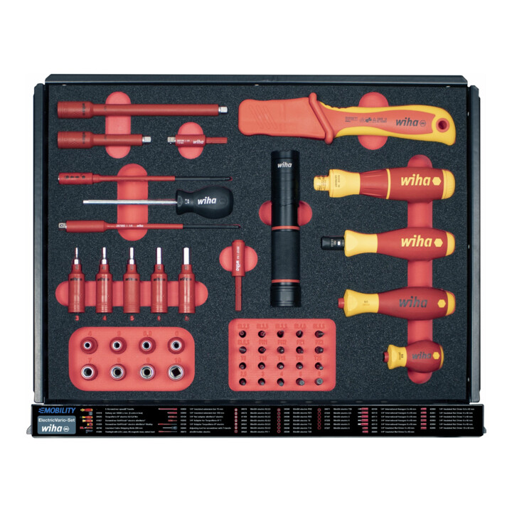 Wiha werkplaatswagen set eMobility 113 dlg. (44423)