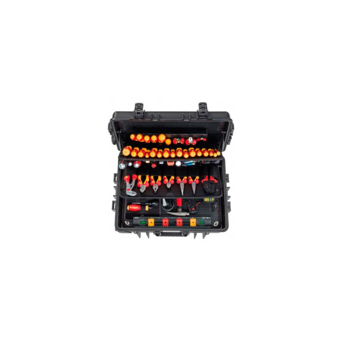 Wiha Werkzeug Set Elektriker Competence XXL II mit integriertem Fahrgestell, 115-tlg. in Koffer