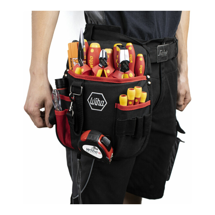 Wiha Werkzeug Set Elektriker gemischt, 18-tlg. inkl. Gürteltasche
