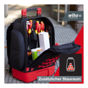 Wiha Zaino da elettricista 27 pezzi con set base, fondo stabile, scomparto laptop, tasche per accessori (45528)-4