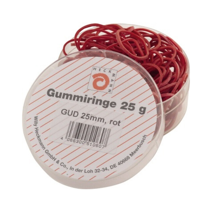 WIHEDÜ Gummiringe 510060 Ø 25mm rot 25g/Pack