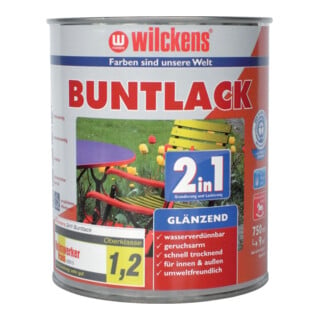wilckens Buntlack 2in1, 750 ml glänz., reinweiß RAL9010