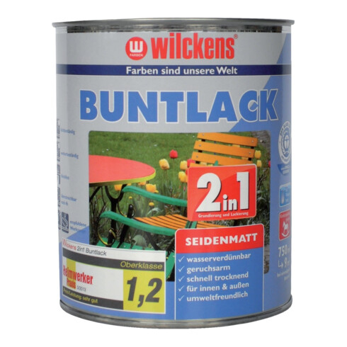 wilckens Buntlack 2in1, 750 ml s-matt, Anthrazit RAL7016