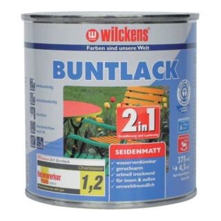 wilckens Buntlack 2in1, 750 ml seidenma,tiefswz. RAL9005