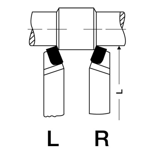 Wilke Drehmeißel DIN 4971 ISO1 HM P25/P30 links gerade