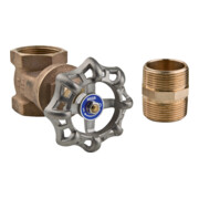 Wilo Absperrschieber-Set Rp 1 1/4, Rotguss-3
