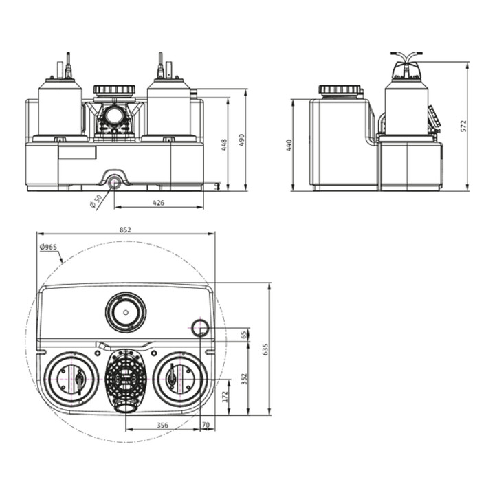 Wilo Abwasserhebeanlage DrainLift SANI-L. 12/T540/4C-CEE, S1, 400 V, 50 Hz