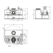Wilo Abwasserhebeanlage DrainLift SANI-L. 16/M523/1-CEE, S3 - 10 %, 230 V, 50 Hz-4